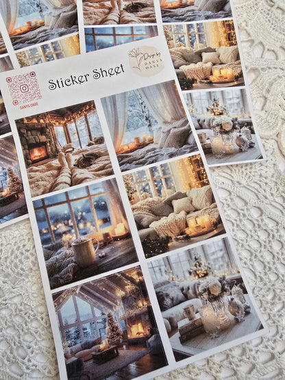 Winter Sticker Set – 6 Foto-Motive im Cozy Look