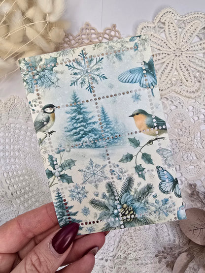 Briefmarke „Waldzauber – Eisvogel“ – Handmade Mini-Serie