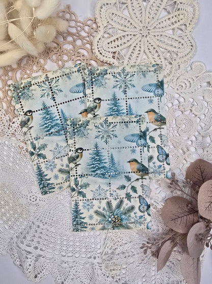 Briefmarke „Waldzauber – Eisvogel“ – Handmade Mini-Serie