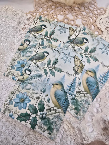 Briefmarke „Waldzauber – Eisglanz“ – Handmade Mini-Serie