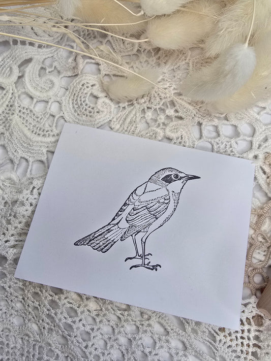 Holzstempel „Bird Sideview“ – Catslife Press
