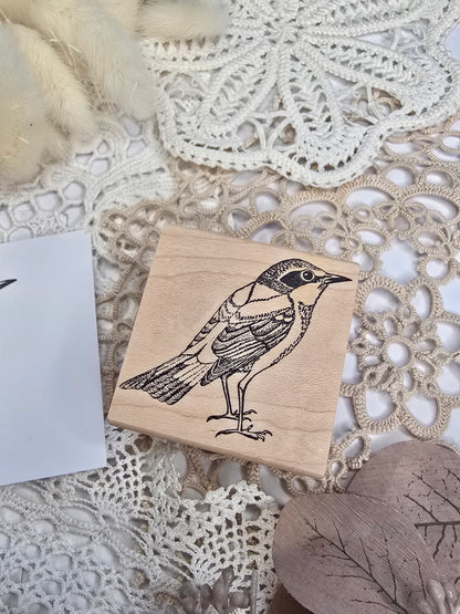 Holzstempel „Bird Sideview“ – Catslife Press