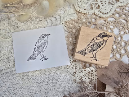 Holzstempel „Bird Sideview“ – Catslife Press