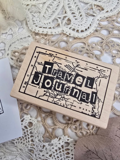 Stempel „Travel Journal“ – Motivstempel 45 × 70 mm für Reisetagebücher & Scrapbooking