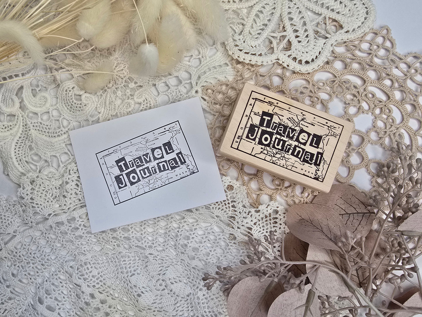 Stempel „Travel Journal“ – Motivstempel 45 × 70 mm für Reisetagebücher & Scrapbooking