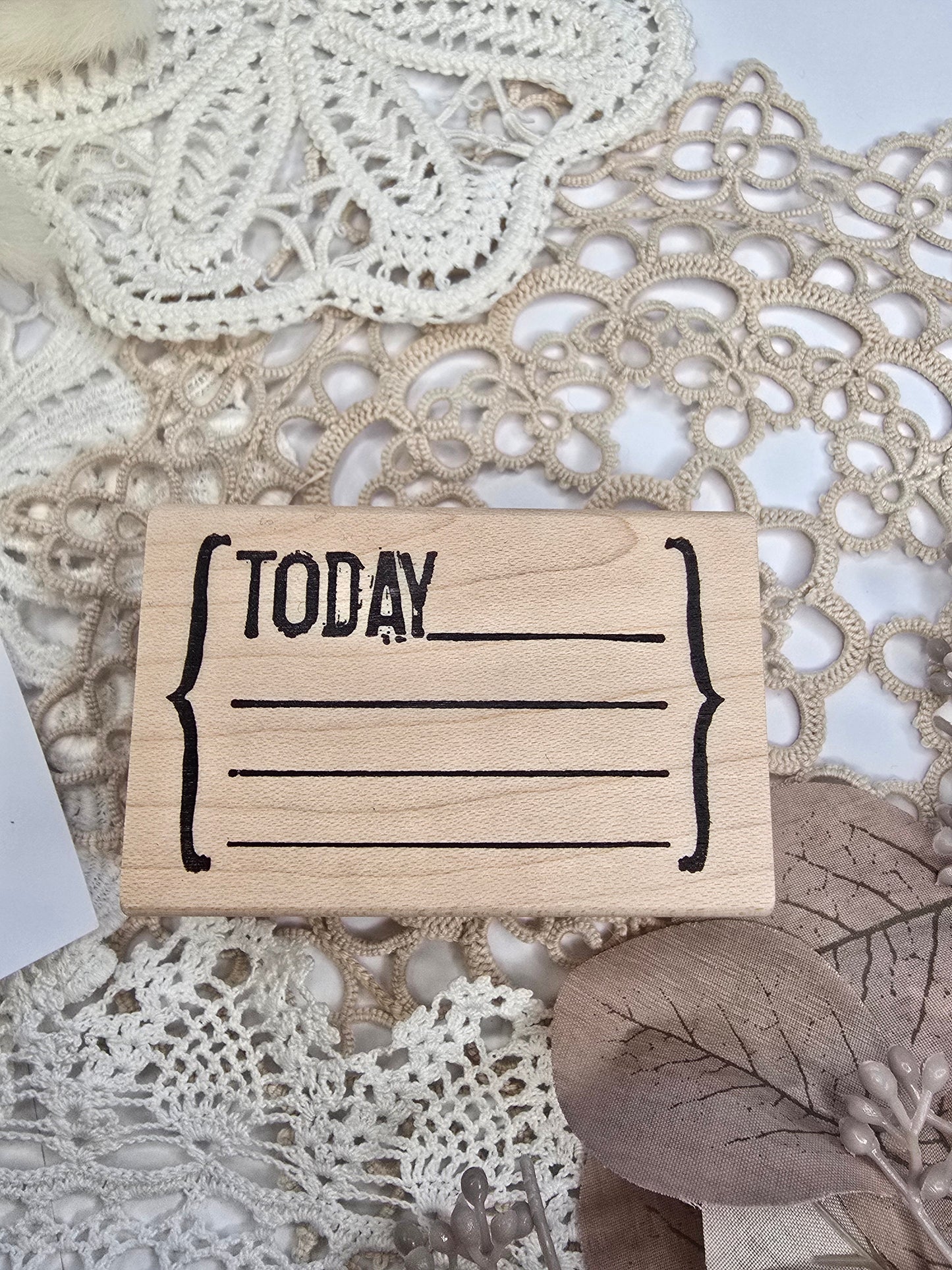 Stempel „Today“ – Label-Stempel 45 × 70 mm für Journaling & Planer