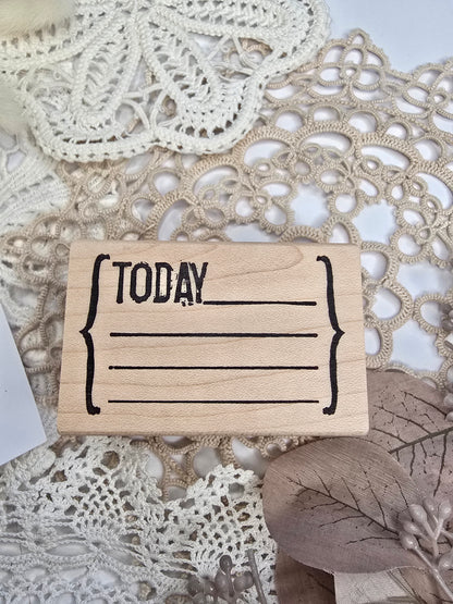 Stempel „Today“ – Label-Stempel 45 × 70 mm für Journaling & Planer