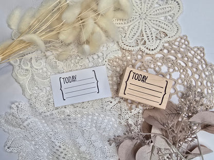 Stempel „Today“ – Label-Stempel 45 × 70 mm für Journaling & Planer