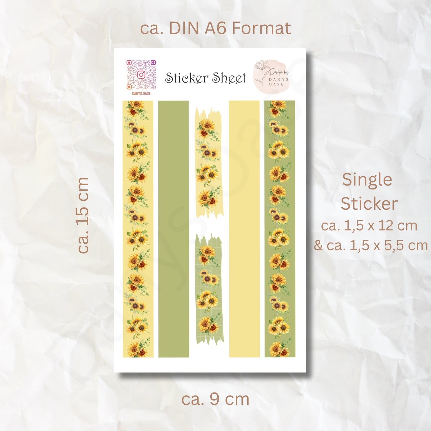 Faux Washi Stripes – 6 sommerliche Streifen-Sticker