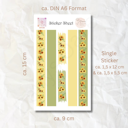 Faux Washi Stripes – 6 sommerliche Streifen-Sticker