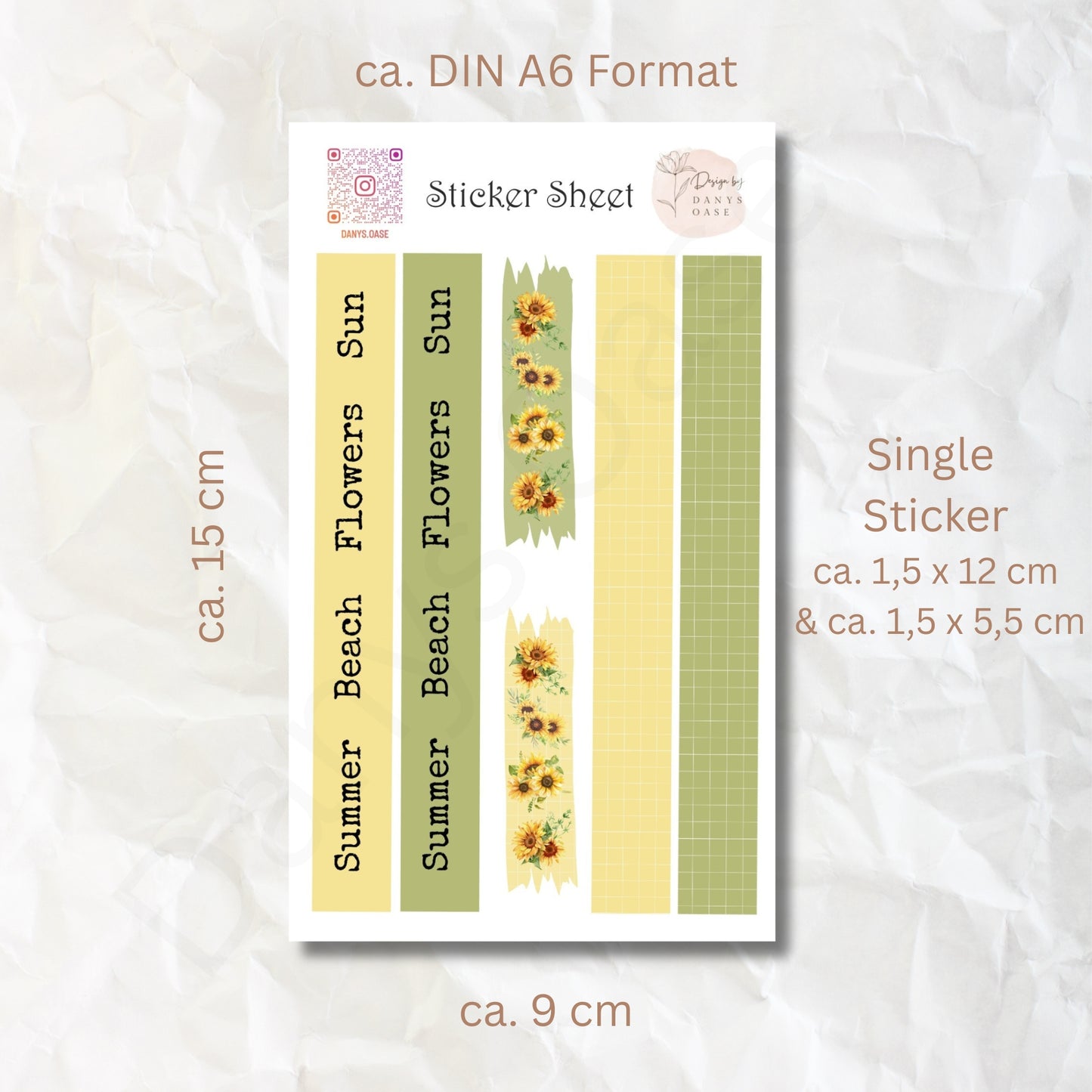 Faux Washi Stripes – 6 sommerliche Streifen-Sticker