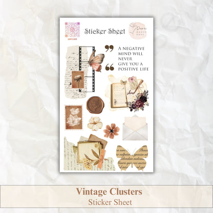 Vintage Sticker Set – 12 nostalgische Motive
