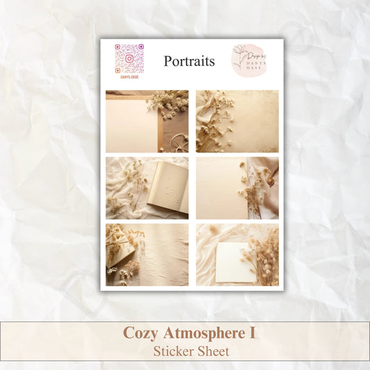 Vintage Portrait Sticker – 6 ästhetische Motive