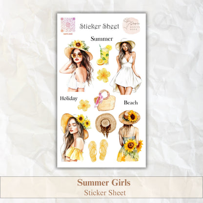 Sommer Sticker Set – 12 feminine Motive