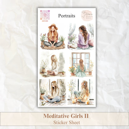 Stickers I 6 motifs I Mindfulness I Journal I Collage I Aesthetic I Scrapbooking I Decoration