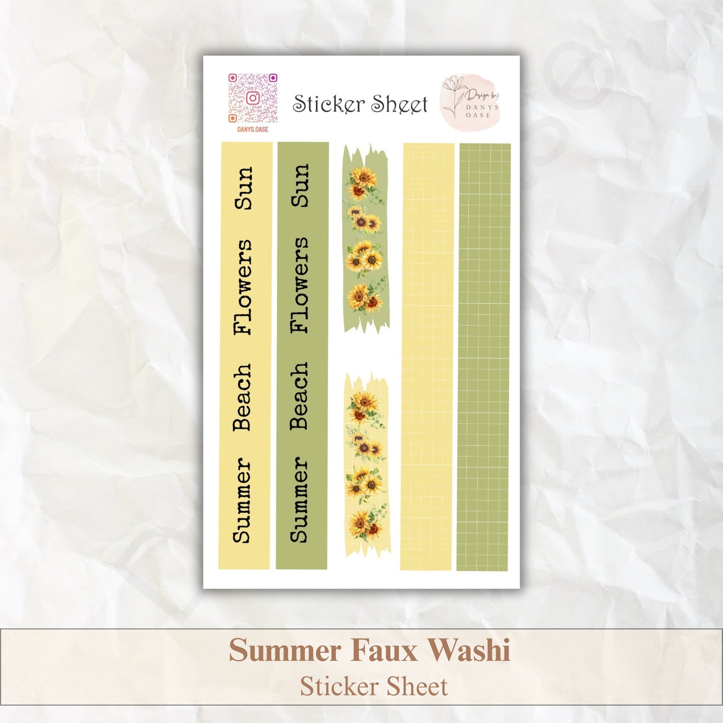 Faux Washi Stripes – 6 sommerliche Streifen-Sticker