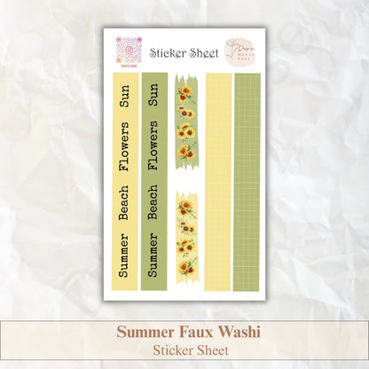 Faux Washi Stripes – 6 sommerliche Streifen-Sticker