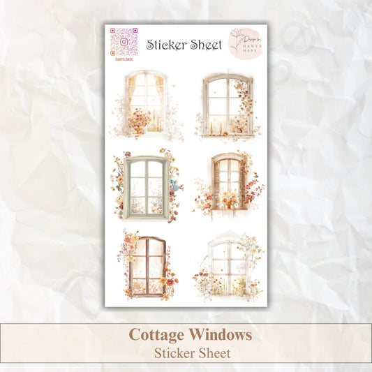 Fenster Sticker Set – 6 Aquarellmotive