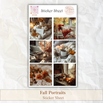Herbst Sticker Set – 6 Cozy Foto-Motive