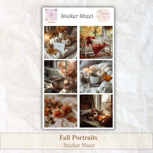 Herbst Sticker Set – 6 Cozy Foto-Motive