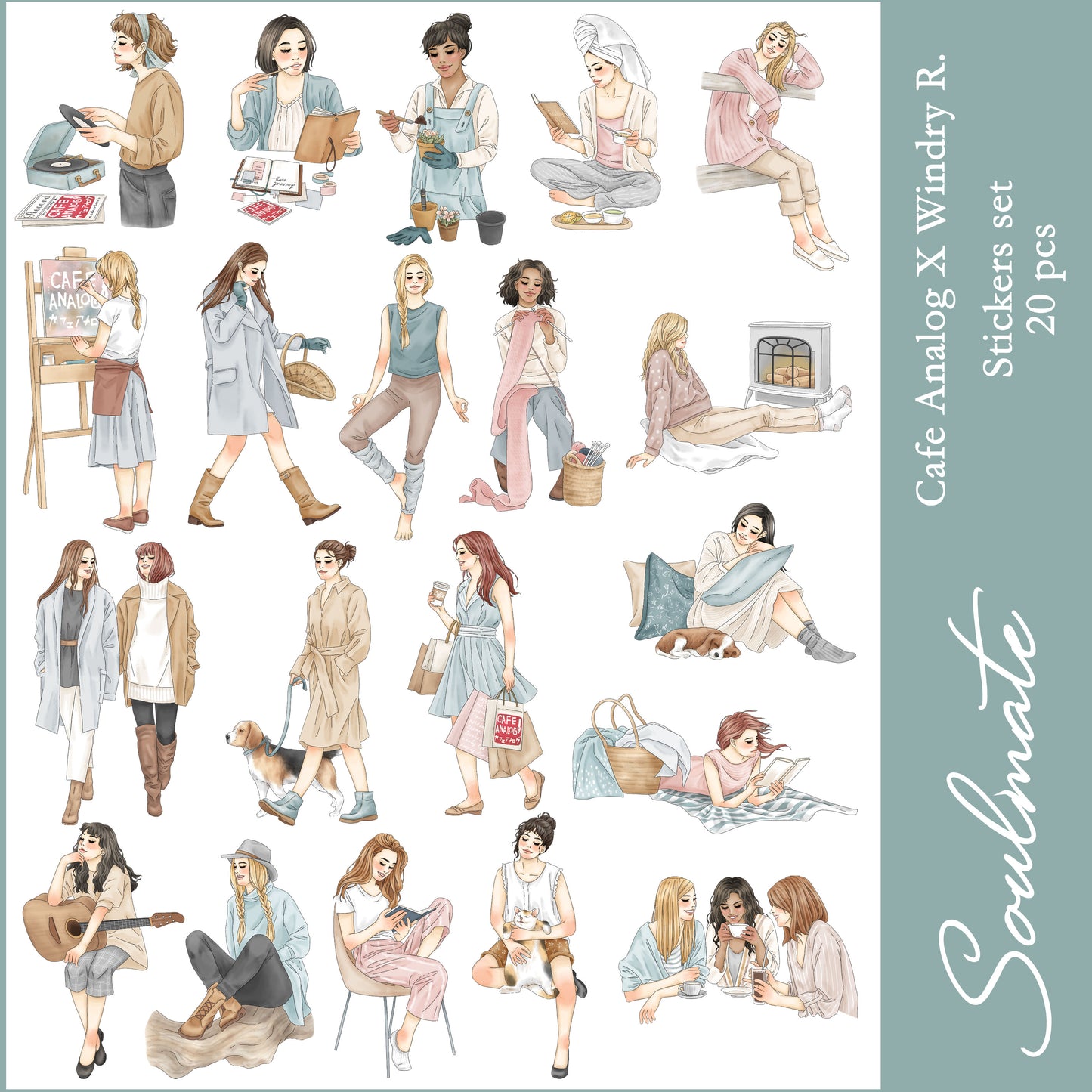 Sticker „Soulmate“ – Café Analog × Windry R.