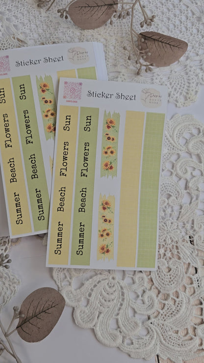 Faux Washi Stripes – 6 sommerliche Streifen-Sticker