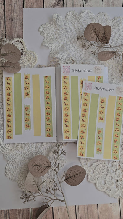 Faux Washi Stripes – 6 sommerliche Streifen-Sticker