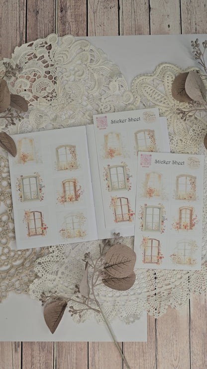 Fenster Sticker Set – 6 Aquarellmotive