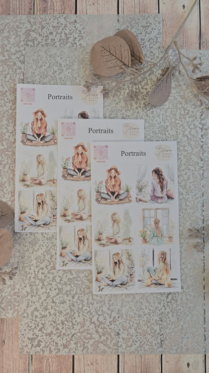 Stickers I 6 motifs I Mindfulness I Journal I Collage I Aesthetic I Scrapbooking I Decoration