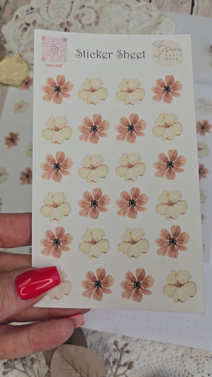 Stickers I 24 motifs I scrapbooking I journal I collage I aesthetic I vintage I cluster I decoration I scrapbooking I flowers